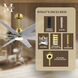 Atlas Ariella - LK 64 inch Brushed Brass with Barn Wood Tone Blades Ceiling Fan